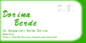 dorina berde business card